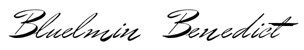 Bluelmin Benedict font preview